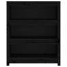 Book Cabinet Black 80x35x97 cm - Solid Wood Pine for Home