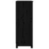 Book Cabinet Black 80x35x97 cm - Solid Wood Pine for Home