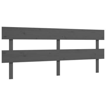 Grey Super King Size Bed Frame with Headboard - Solid Wood