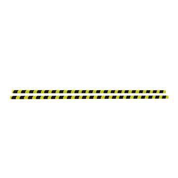 Corner Protectors - 2pcs Yellow & Black - 4x4x104 cm PU