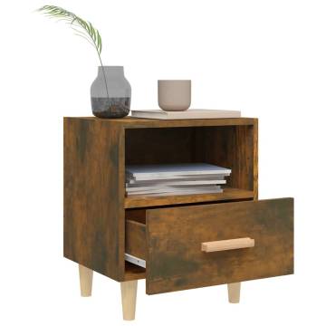 Smoked Oak Bedside Cabinet - Stylish Scandinavian Design