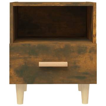 Smoked Oak Bedside Cabinet - Stylish Scandinavian Design