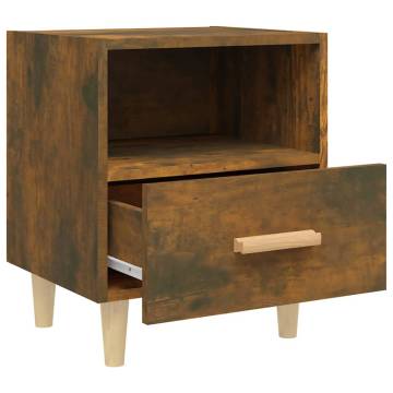 Smoked Oak Bedside Cabinet - Stylish Scandinavian Design