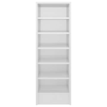 High Gloss White Shoe Cabinet - 31.5x35x92 cm - Hipomarket