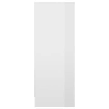 High Gloss White Shoe Cabinet - 31.5x35x92 cm - Hipomarket