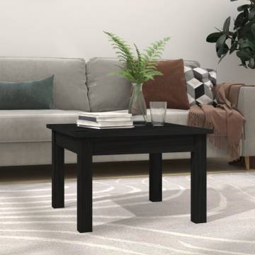 Stylish Black Coffee Table - Solid Pine Wood | HipoMarket