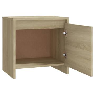 Elegant Sonoma Oak Bedside Cabinets - 2 pcs | HipoMarket UK