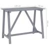 Stylish Garden Bar Table Grey - 140x70 cm Solid Acacia Wood