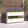 Planter White 112x25x66 cm Solid Wood Pine Colour white Size 112 x 25 x 66 cm Quantity in Package 1 