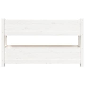 Planter White Solid Pine 112x25x66 cm - Stylish Outdoor Decor