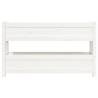 Planter White Solid Pine 112x25x66 cm - Stylish Outdoor Decor