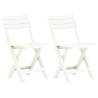 Folding Garden Chairs 2 pcs Plastic White Colour white Quantity in Package 2 Number of 1 