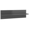 High Gloss Grey Wall Shelf - 2 pcs | Stylish Storage Solution