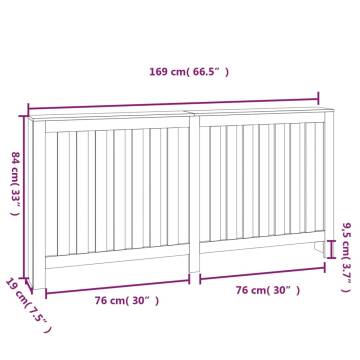 Radiator Cover - Honey Brown Solid Wood Pine | HipoMarket