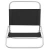 Folding Beach Chairs 2 pcs - Durable Black Fabric | HipoMarket