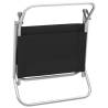 Folding Beach Chairs 2 pcs - Durable Black Fabric | HipoMarket