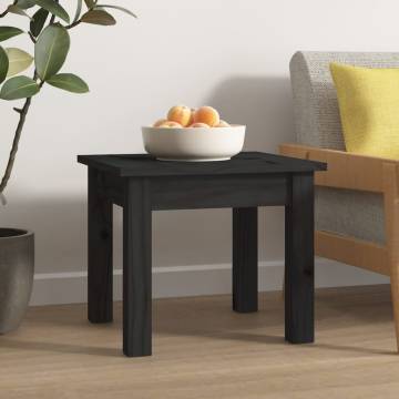 Elegant Black Coffee Table - Solid Pine Wood 35x35x30 cm