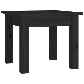 Elegant Black Coffee Table - Solid Pine Wood 35x35x30 cm