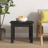 Elegant Black Coffee Table - Solid Pine Wood 35x35x30 cm