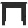 Elegant Black Coffee Table - Solid Pine Wood 35x35x30 cm