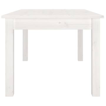 Elegant White Coffee Table - Solid Pine Wood 80x50x40 cm