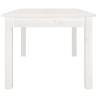 Elegant White Coffee Table - Solid Pine Wood 80x50x40 cm