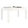 Elegant White Coffee Table - Solid Pine Wood 80x50x40 cm