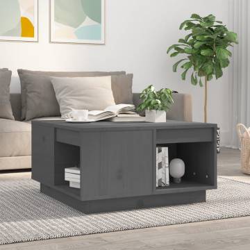 Stylish Grey Coffee Table - Solid Pine Wood | HipoMarket