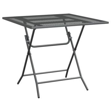 Stylish Anthracite Garden Table 80x80x72 cm | HipoMarket