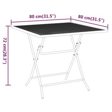 Stylish Anthracite Garden Table 80x80x72 cm | HipoMarket