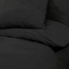 Duvet Cover Set Black 155x220 cm - Lightweight Microfiber