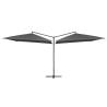 Double Parasol with Steel Pole 250x250 cm Anthracite Colour anthracite 