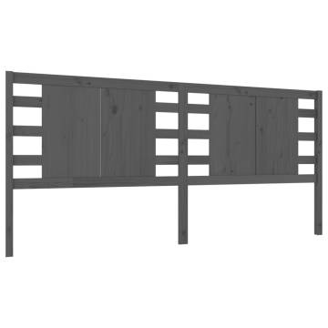 Grey Solid Wood Pine Headboard - 146x4x100 cm | HipoMarket