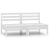 Garden Middle Sofas 2 pcs White Solid Pinewood Colour white Model middle sofa (2 pcs) Number of 1 