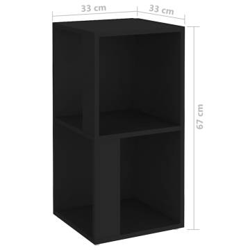 Stylish Corner Cabinet Black 33x33x67 cm | HipoMarket