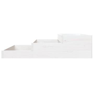 Solid Wood Pine Planter - 107x107x27 cm - White