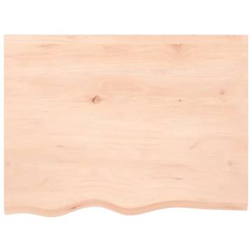 Wall Shelf 80x60 cm - Untreated Solid Wood Oak | HiPoMarket