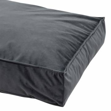 Madison Dog Lounge Velvet 80x55x15 cm Grey - Luxury Pet Bed