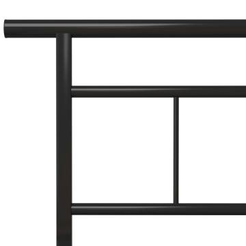 Elegant Black Metal Bed Frame 100x200 cm | Hipo Market