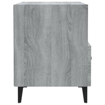 Stylish Grey Sonoma Bedside Cabinets - 2 pcs | Hipomarket UK