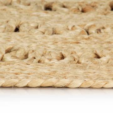 Handmade Braided Jute Rug 120 cm - Unique & Natural Touch