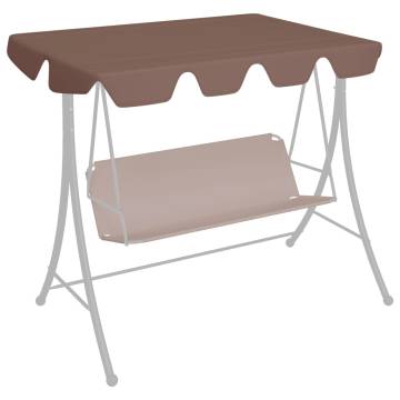 Replacement Canopy for Garden Swing - Brown 150/130x105/70 cm