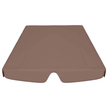 Replacement Canopy for Garden Swing - Brown 150/130x105/70 cm