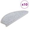 Stair Mats 10 pcs Light Grey 65x24x4 cm - Non-Slip & Washable