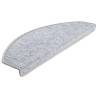 Stair Mats 10 pcs Light Grey 65x24x4 cm - Non-Slip & Washable