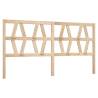 Stylish Solid Wood Pine Bed Headboard - 206x4x100 cm