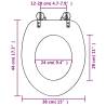 WC Toilet Seat with Soft Close Lid - Stones Design | HipoMarket