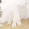 Stools 2 pcs White Solid Wood Pine | Hipomarket UK