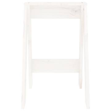 Stools 2 pcs White Solid Wood Pine | Hipomarket UK