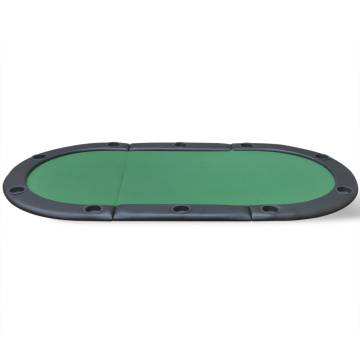 10-Player Foldable Poker Tabletop - Green | Hipo Market UK